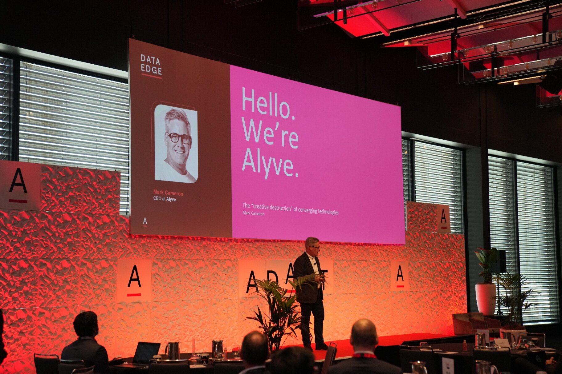 Mark Cameron presenting at the Data Edge conference